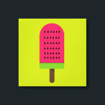 Pop Art popsicle fruchtige Wassermelone Leinwanddruck<br><div class="desc">Eine niedliche Pop Kunst farbenfrohe helle Illustration eines Wassermelone Popsicle Eisblock in Rosa und Kalkgrün. Glücklich und fruchtig !</div>