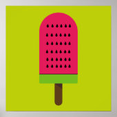 Pop Art popsicle fruchtige Wassermelone Poster (Vorne)