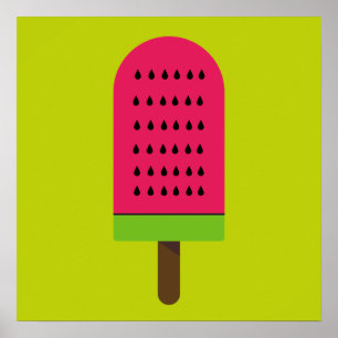 Pop Art popsicle fruchtige Wassermelone Poster
