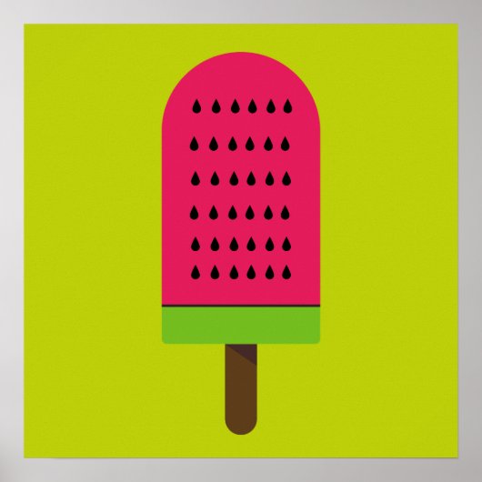 Pop Art popsicle fruchtige Wassermelone Poster (Vorne)