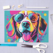 Pop Art Portrait Beagle Seidenpapier (Handwerk)