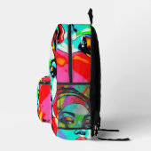 Pop Art Portrait Bedruckter Rucksack (Rechts)