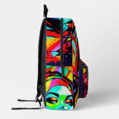 Pop Art Portrait Bedruckter Rucksack (Links)