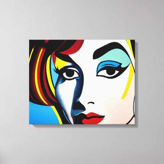 Pop Art Portrait Canvas Leinwanddruck (Vorderseite)