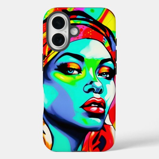 Pop Art Portrait Case-Mate iPhone Hülle (Rückseite)