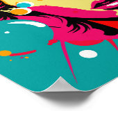 Pop Art Portrait - Die lebendige Frauenkünstlerin Poster (Ecke)