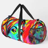 Pop Art Portrait Duffle Bag (Rechte Ecke)