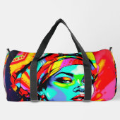 Pop Art Portrait Duffle Bag (Rückseite)