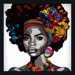 Pop Art Portrait eines Afrikanischen Mädchens aus  Poster<br><div class="desc">"Erleben Sie die Essenz der 80er Culture mit diesem kühlen und lebendigen Pop Art Portrait. Dieses einzigartige Kunstwerk zeichnet die ikonische Mode und den persönlichen Stil der Zeit aus, mit fetten Strichen und hellen Farben, die es zu einem Muss für jede Pop Kunstsammlung machen. Verpassen Sie nicht Ihre Chance, eine...</div>