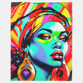 Pop Art Portrait Fleecedecke