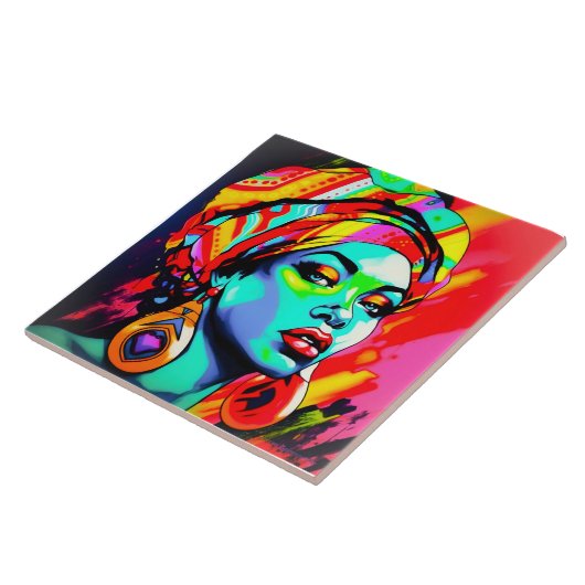 Pop Art Portrait Fliese (Seite)