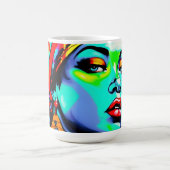 Pop Art Portrait Kaffeetasse (Mittel)