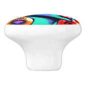 Pop Art Portrait Keramikknauf (Seitenansicht)