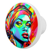 Pop Art Portrait Keramikknauf (Rechts)