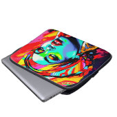 Pop Art Portrait Laptopschutzhülle (Vorne Knopf)