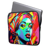 Pop Art Portrait Laptopschutzhülle (Vorderseite Links)