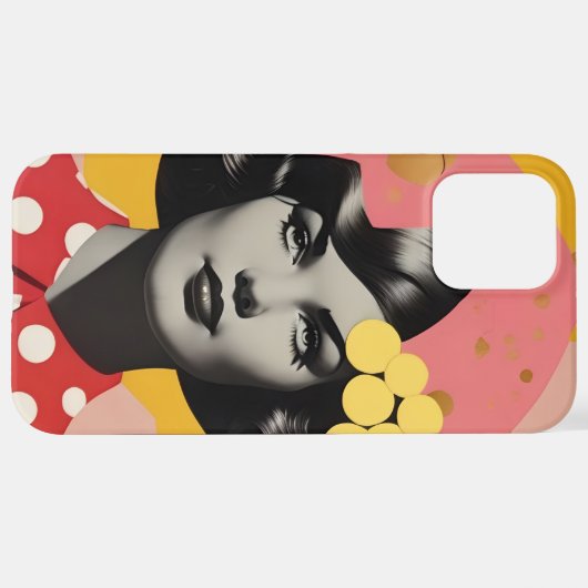 Pop Art Portrait Phone Case iPhone Hülle (Hinten horizontal)