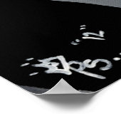 Pop Art Portrait Plakat rote Lippen und Nägel (Ecke)