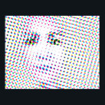 Pop Art Portrait Poster<br><div class="desc">Von der Pop-Kunst Inspiriert. Diese optische Täuschung sieht aus wie eine Reihe zufälliger Punkte nach oben nah, aber weiter weg, und sie zeigt sich als Portrait eines Frauengesichts.</div>
