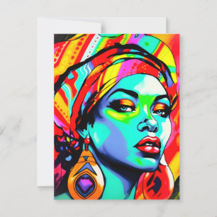 Pop Art Portrait Postkarte