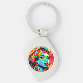 Pop Art Portrait Schlüsselanhänger