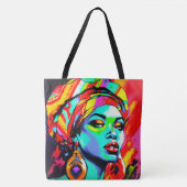 Pop Art Portrait Tasche (Vorderseite)