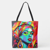 Pop Art Portrait Tasche (Rückseite)
