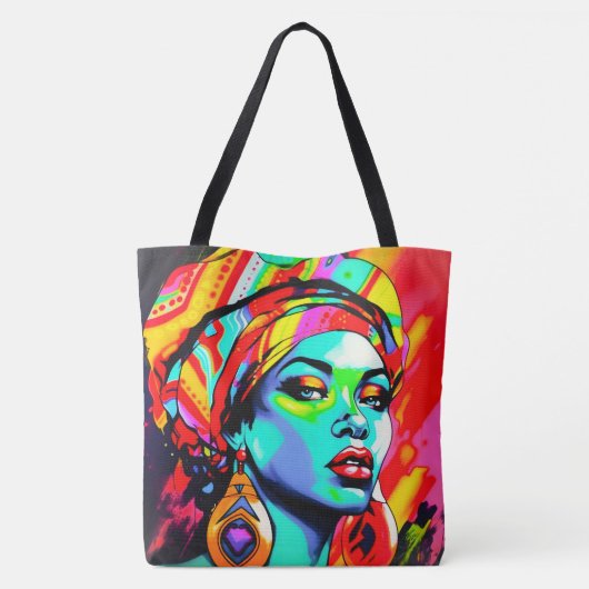Pop Art Portrait Tasche (Rückseite)