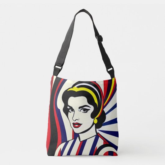 Pop Art Portrait Tasche (Vorderseite)