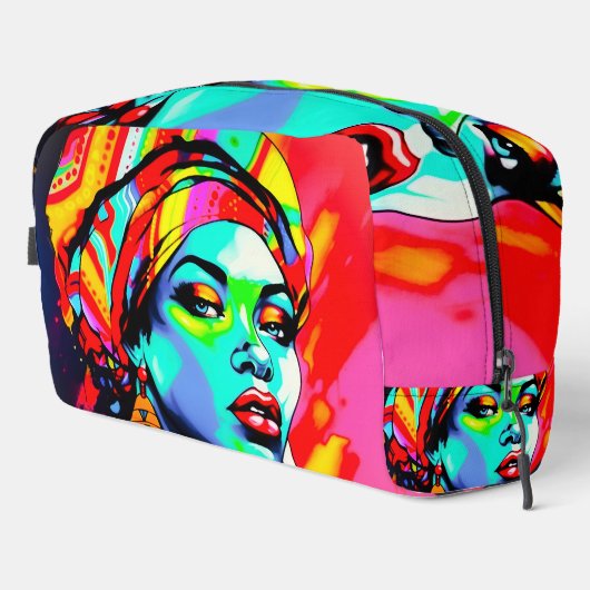 Pop Art Portrait Waschbeutel (Rechte Ecke)