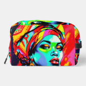 Pop Art Portrait Waschbeutel (Rückseite)