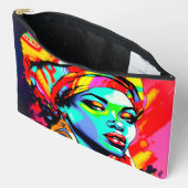 Pop Art Portrait Zubehörtasche (Offen)