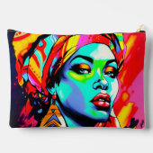 Pop Art Portrait Zubehörtasche (Rückseite)