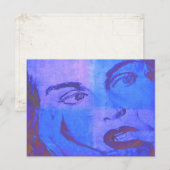 Pop Art Postkarte mit Vintagem Motto (Vorne/Hinten)