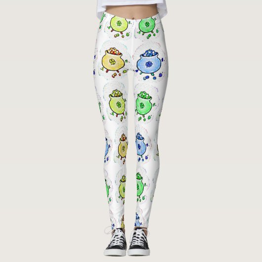 Pop Art Pot O'Gold Leggings (Vorderseite)