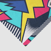 Pop Art Pow! Muster in Magenta, Blau und Schwarz Seidenpapier (Ausschnitt)