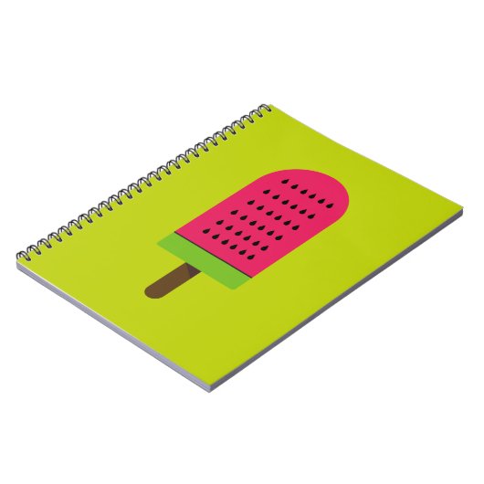 Pop Art Powder Wassermelone Kunstvoll wandern Notizblock (Linke Seite)