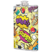 Pop Art Power Flask - Retro Comic Design Flachmann (Links)