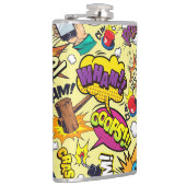 Pop Art Power Flask - Retro Comic Design Flachmann (Rechts)