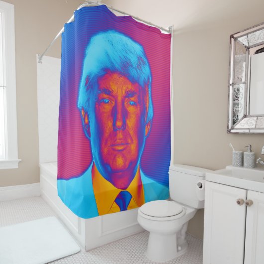 Pop Art Präsident Trump Duschvorhang (Beispiel)