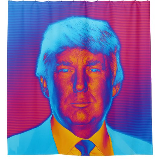 Pop Art Präsident Trump Duschvorhang (Vorderseite)