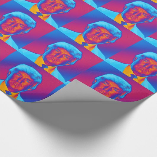 Pop Art Präsident Trump Geschenkpapier (Ecke)