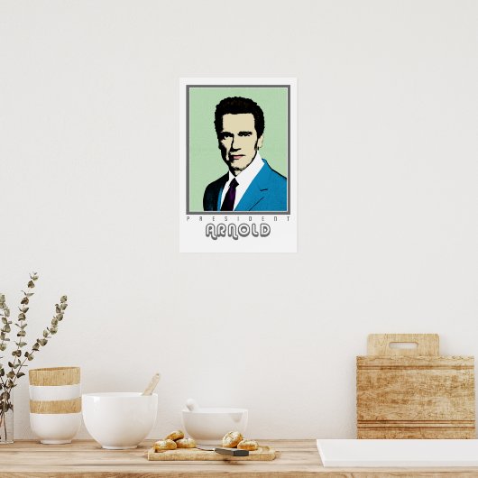 Pop Art President Arnold Poster (Küche)