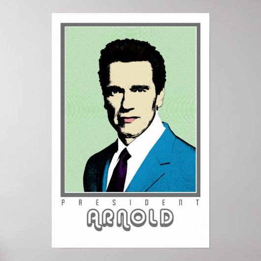 Pop Art President Arnold Poster (Vorne)