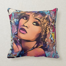 Pop Art PrincessThrow Kopfkissen