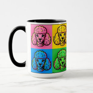 Pop-Art-Pudel-Kaffeetasse Tasse