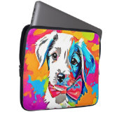 Pop Art Puppy Laptopschutzhülle (Vorne Rechts)