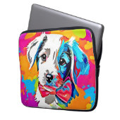 Pop Art Puppy Laptopschutzhülle (Vorderseite Links)