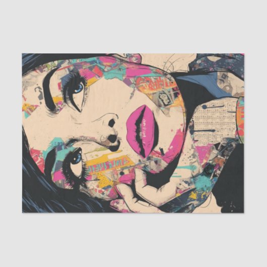 PoP Art Queen1  Seidenpapier (Vorderseite)