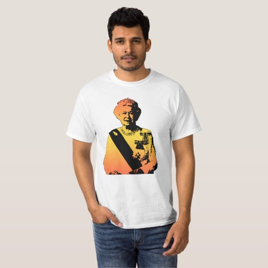 Pop Art Queen Elizabeth T-Shirt (Vorne ganz)